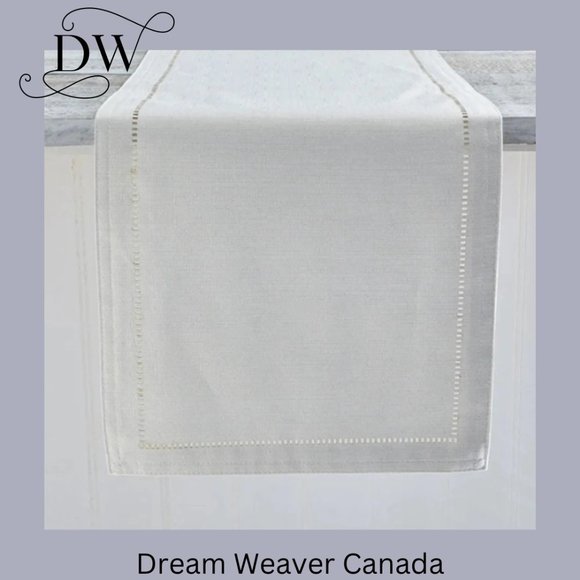 Cream with Metallic Gold Shimmer Table Runner - Picture 1 of 5